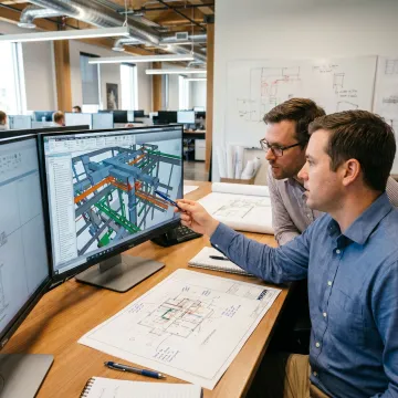 Coordinated MEP engineering model on workstation