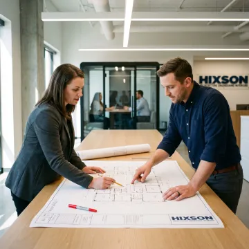 Modern workplace space planning session