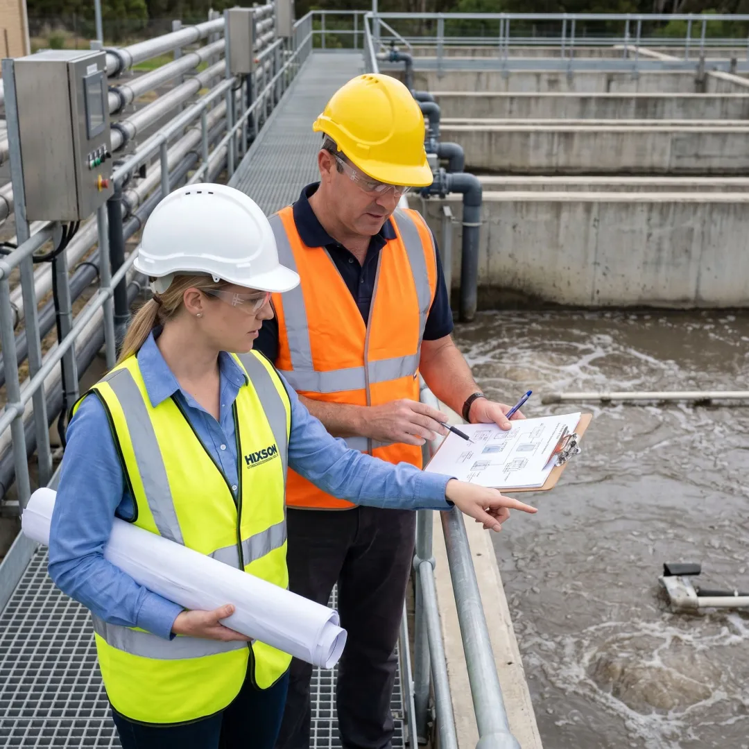 Industrial aeration system at wastewater treatment facility