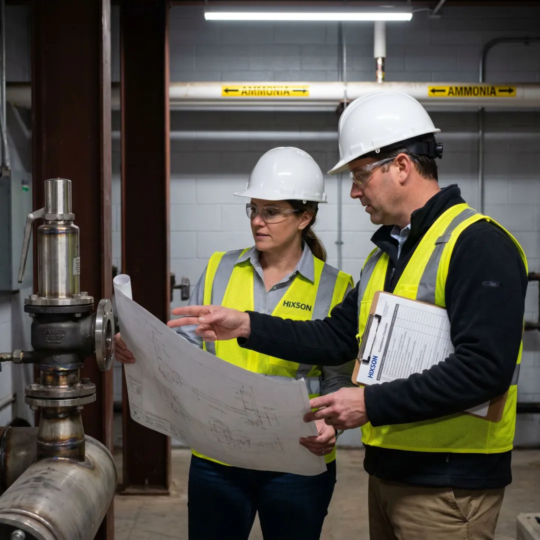 Industrial ammonia refrigeration safety inspection