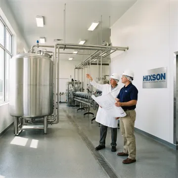 Aseptic beverage processing facility with stainless equipment