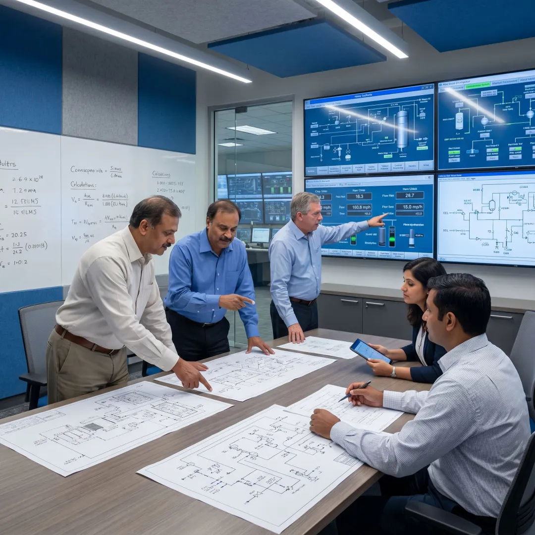 Engineering team mapping a process consulting plan