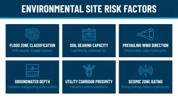 Six environmental site risk factors affecting food manufacturing facility construction and compliance