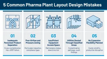 Five common pharmaceutical plant layout design mistakes and their consequences