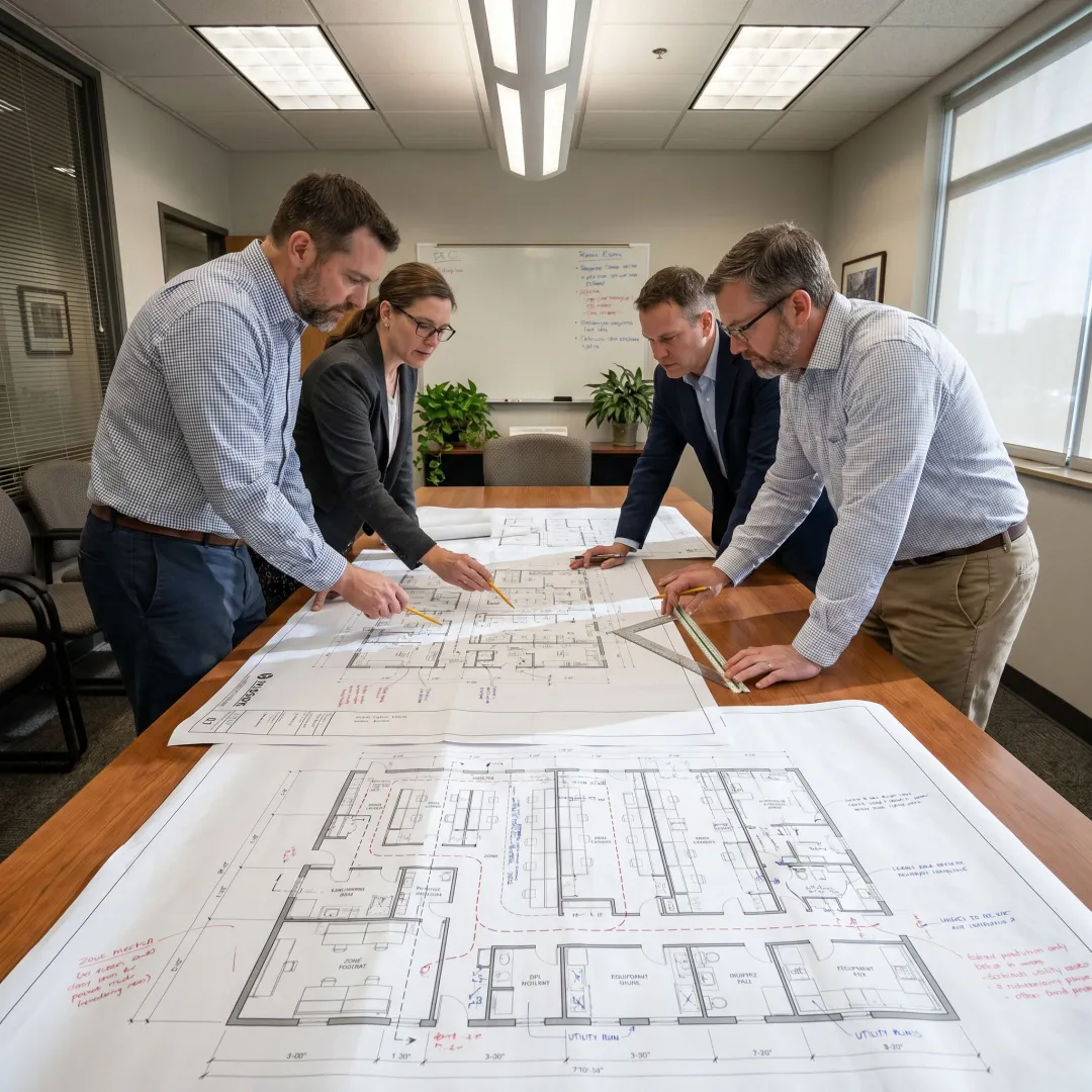 Laboratory layout planning session