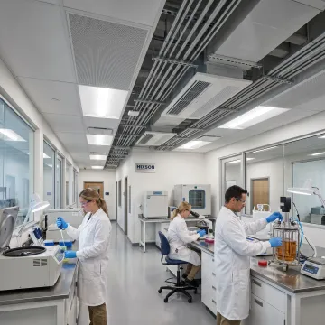 Modern life sciences laboratory and cleanroom facility