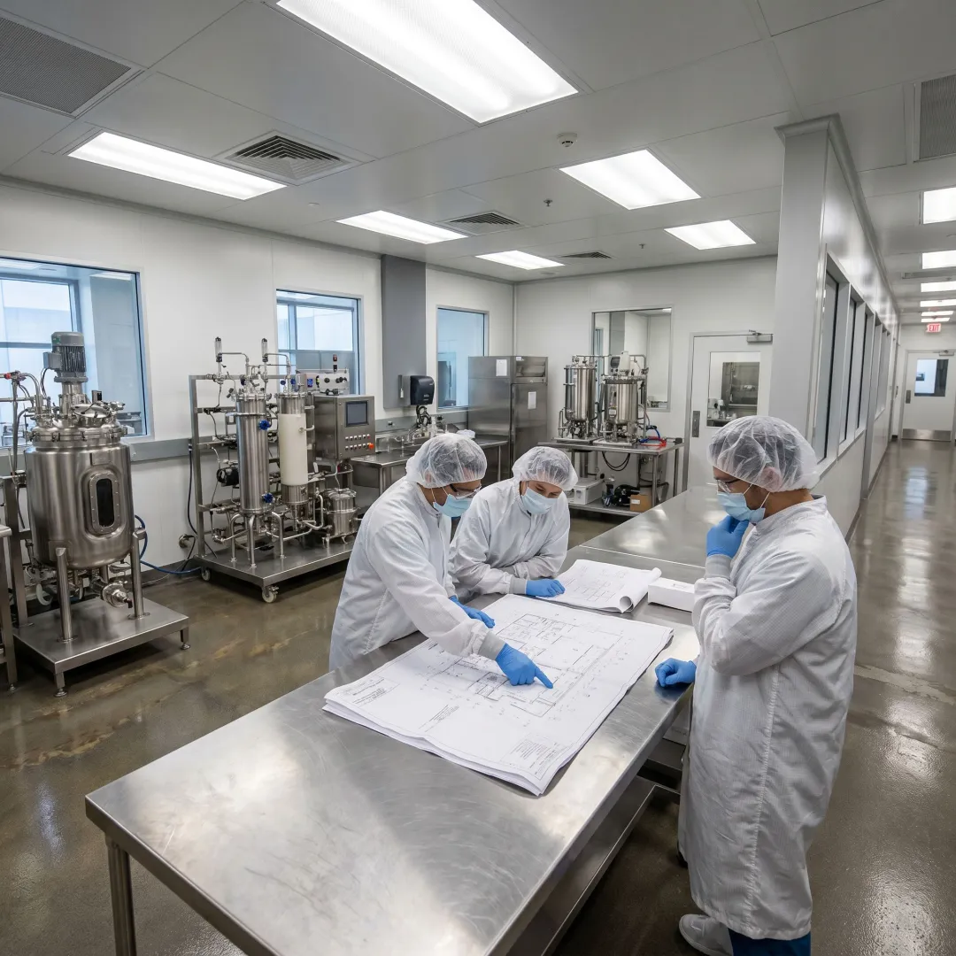 Biotech process development facility cleanroom