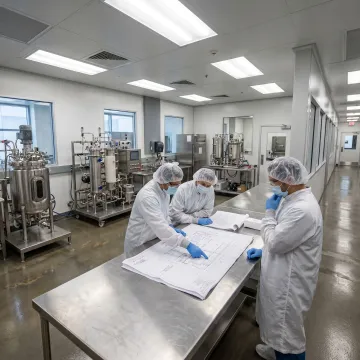 Biotech process development facility cleanroom