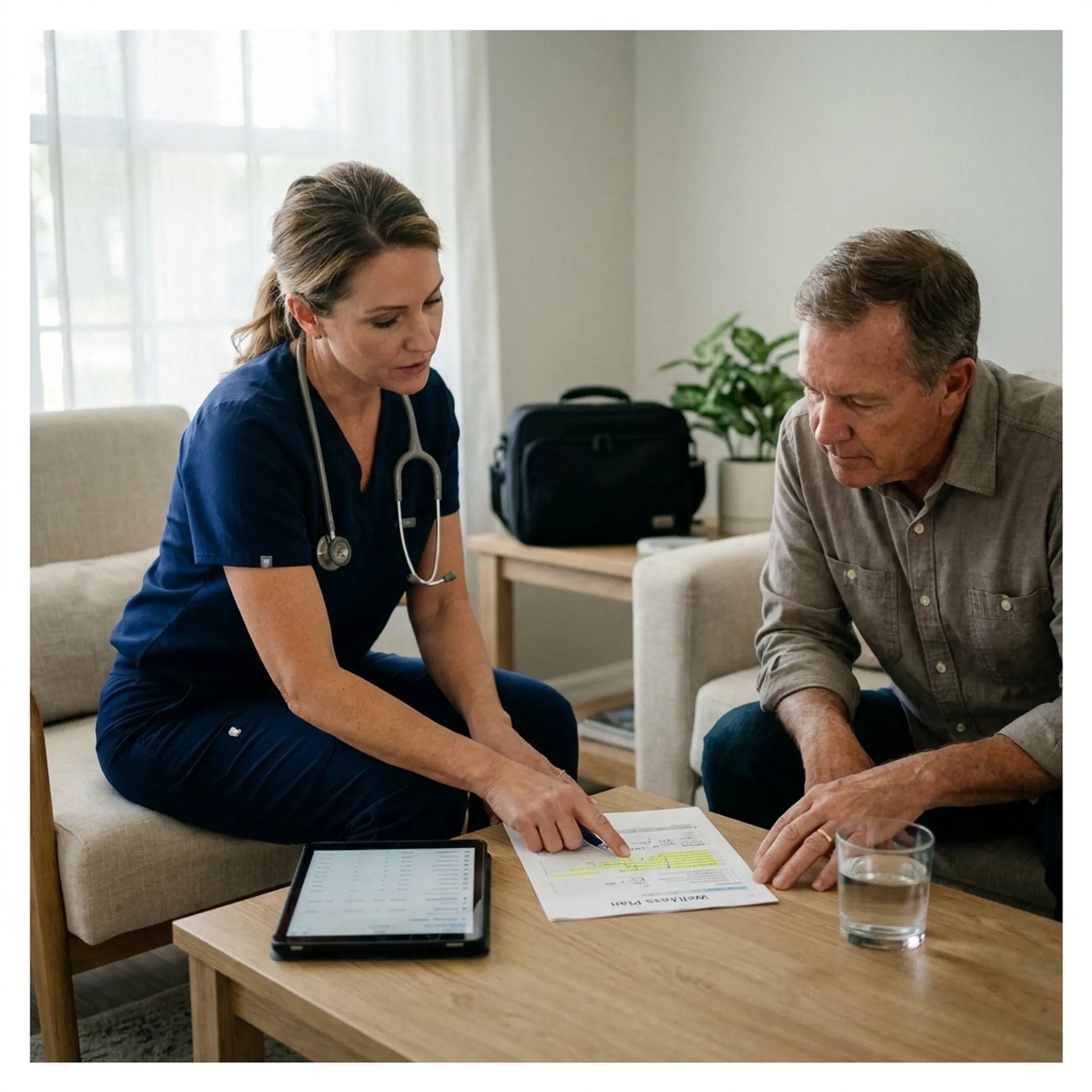 Patient and provider discussing a personalized wellness plan