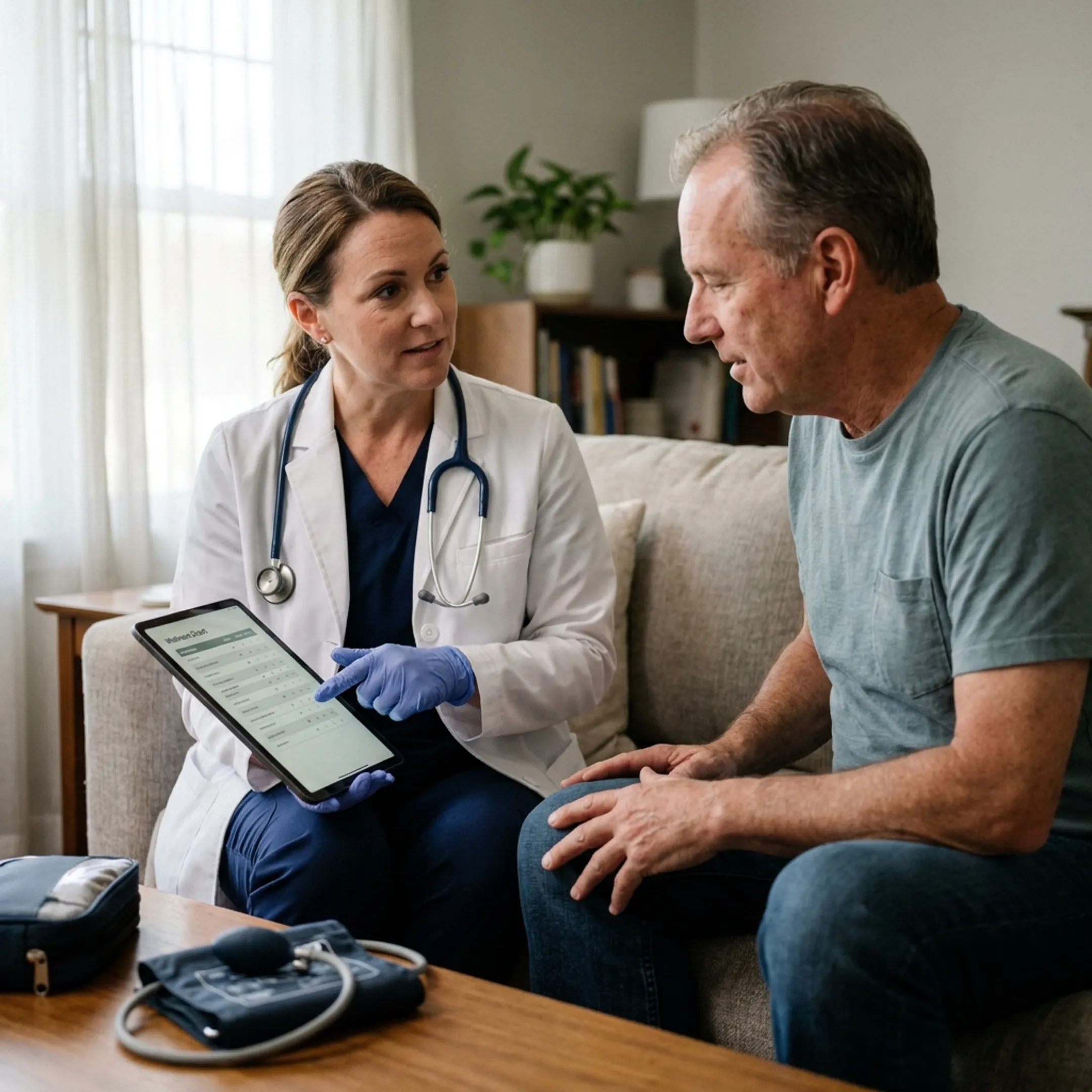 Provider reviewing a patient wellness plan