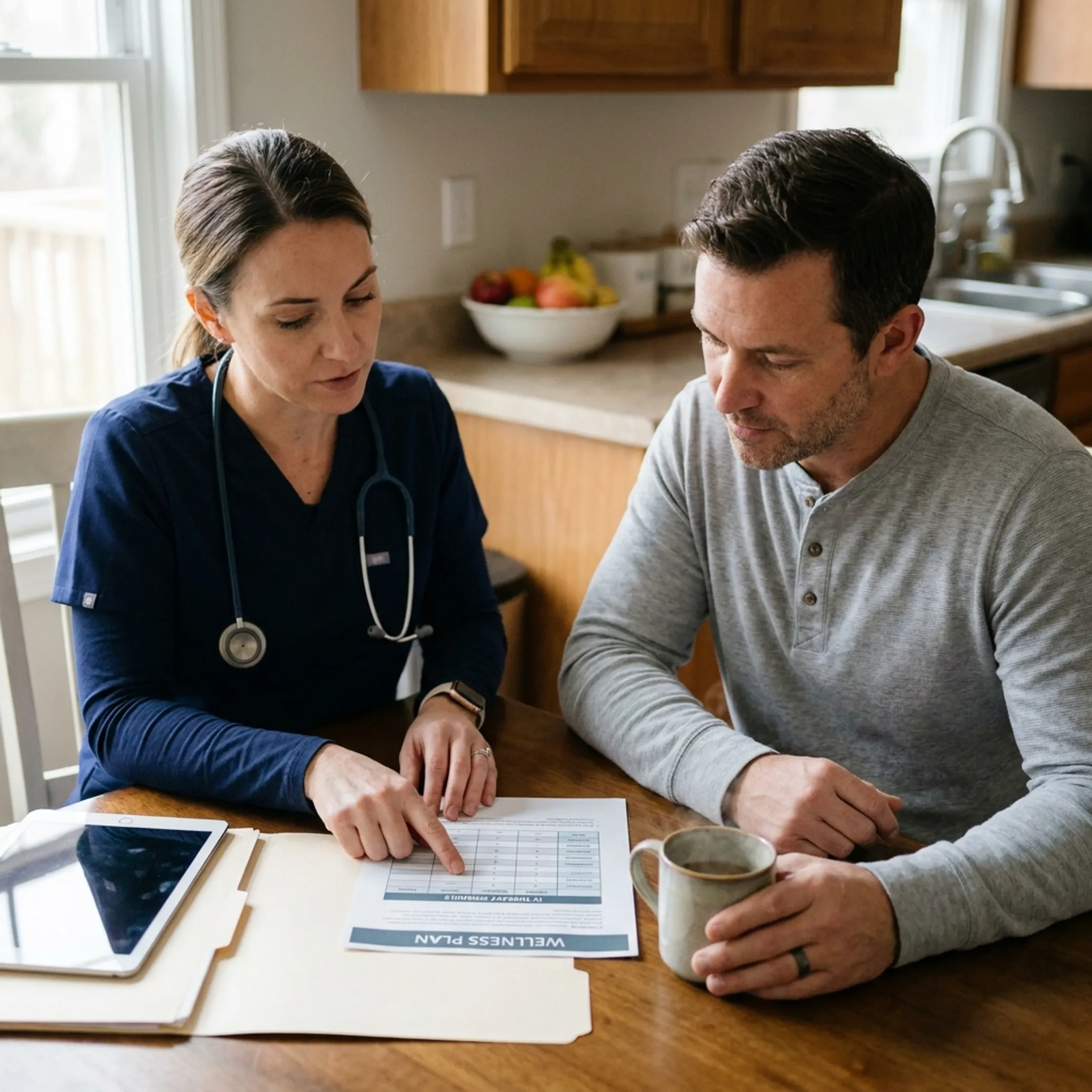 Provider discussing an IV wellness plan with a patient