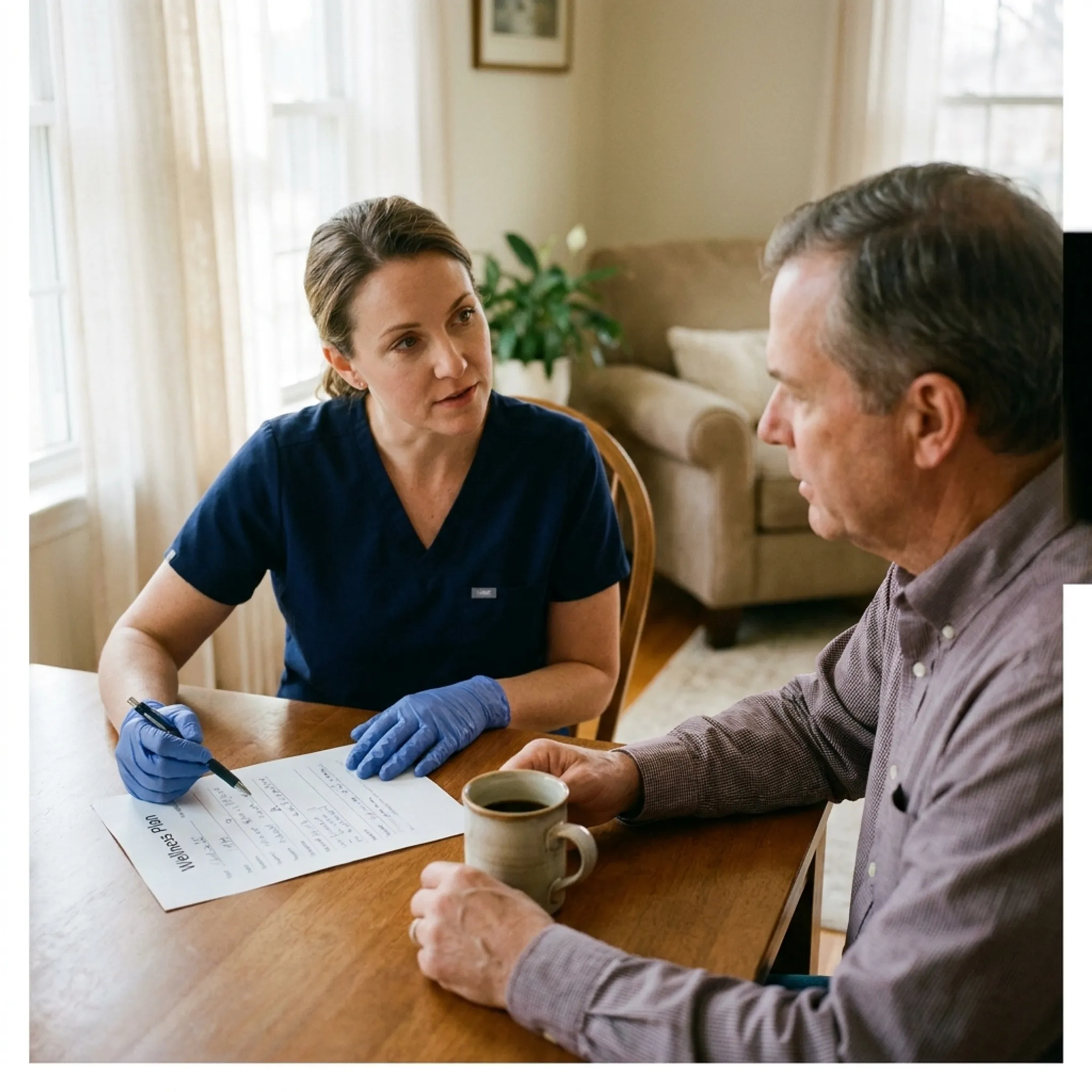 Provider creating a personalized wellness plan with patient