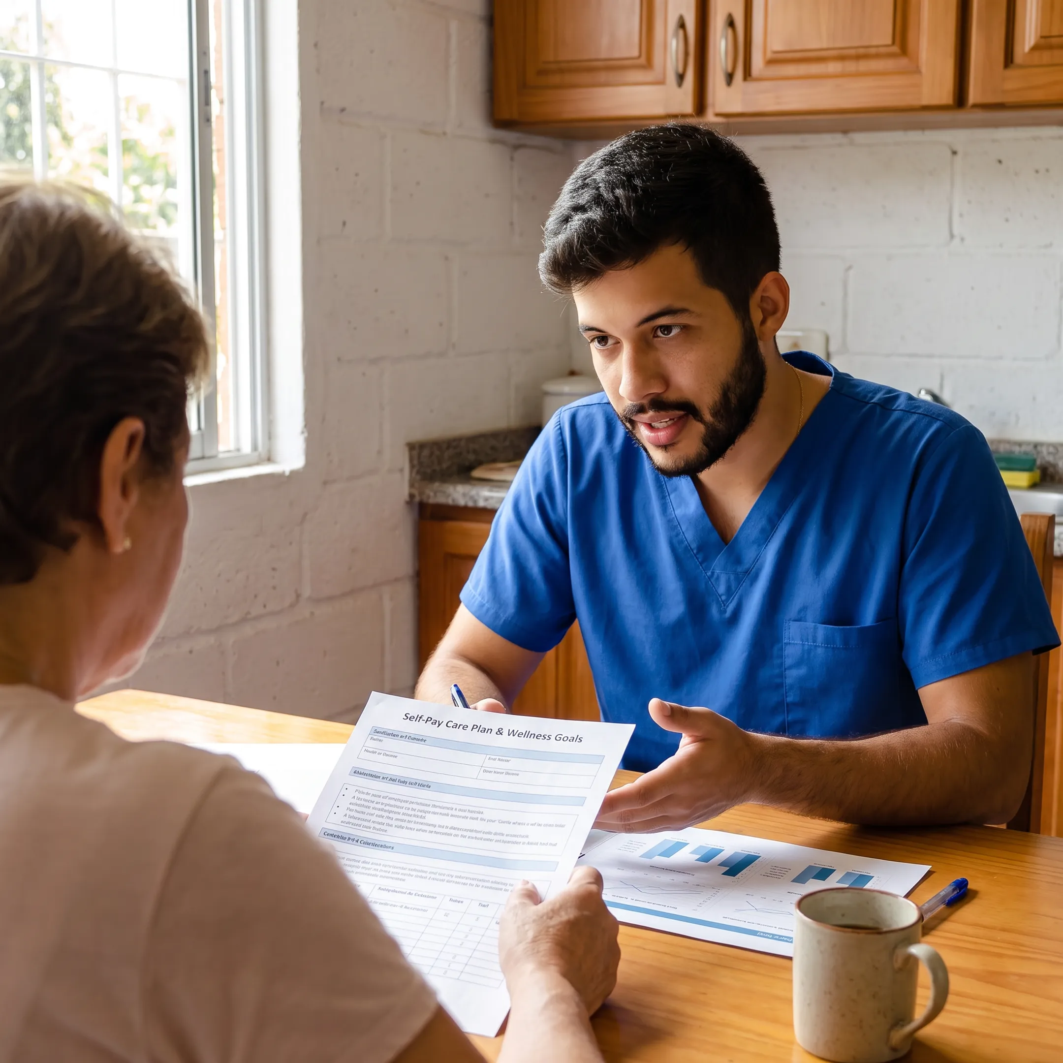 Provider reviewing care options with patient