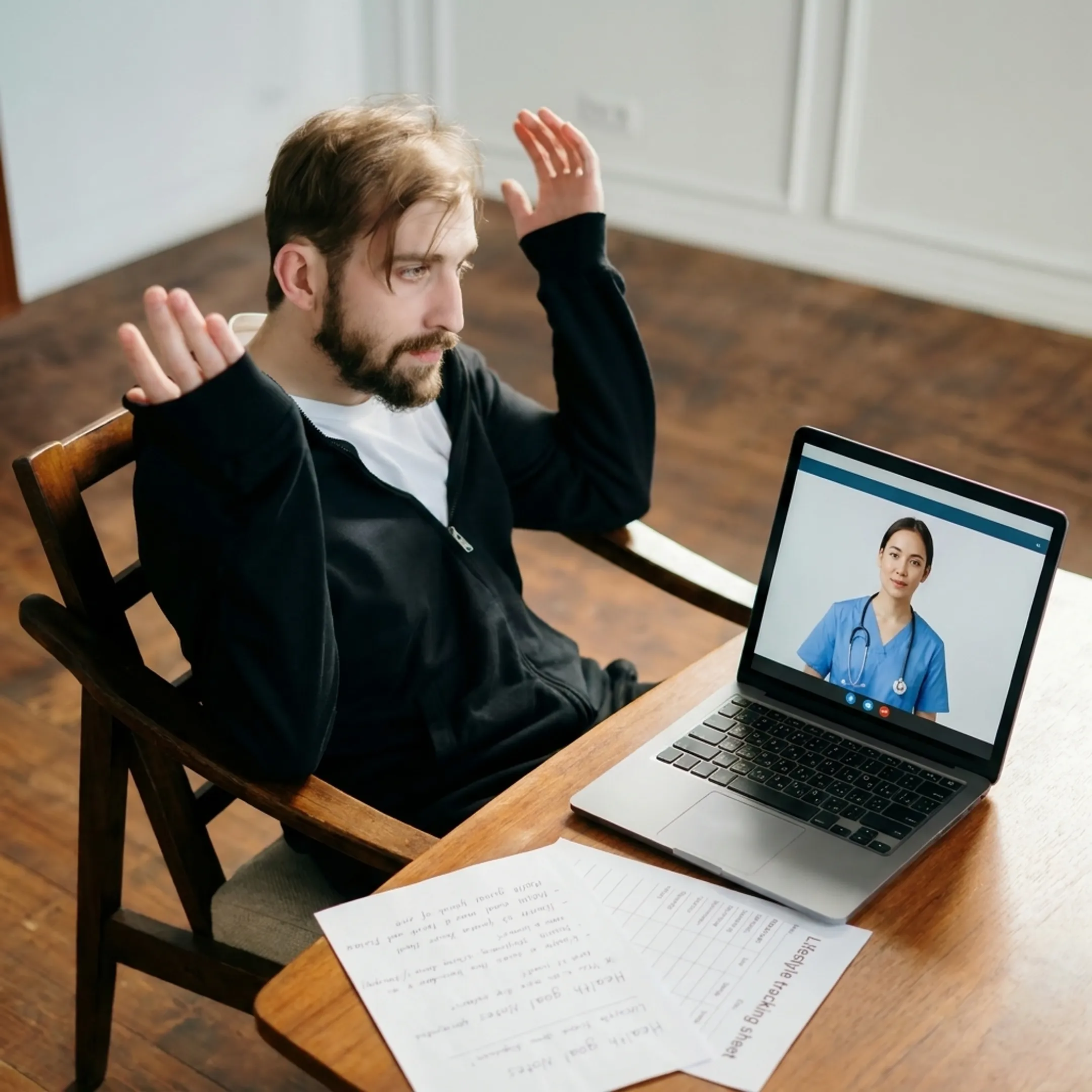 Virtual wellness consultation between provider and patient