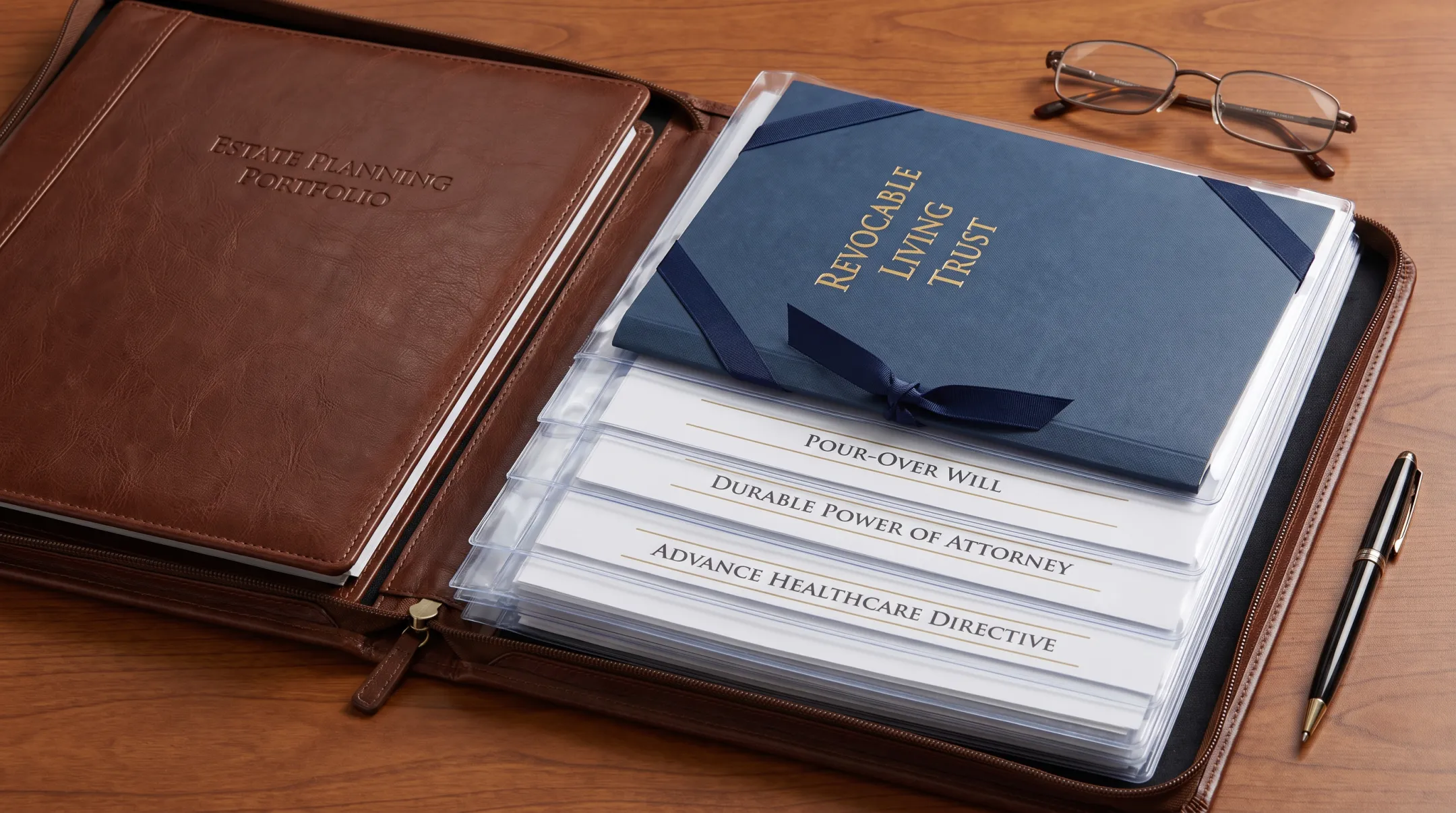California living trust package documents including trust will and power of attorney