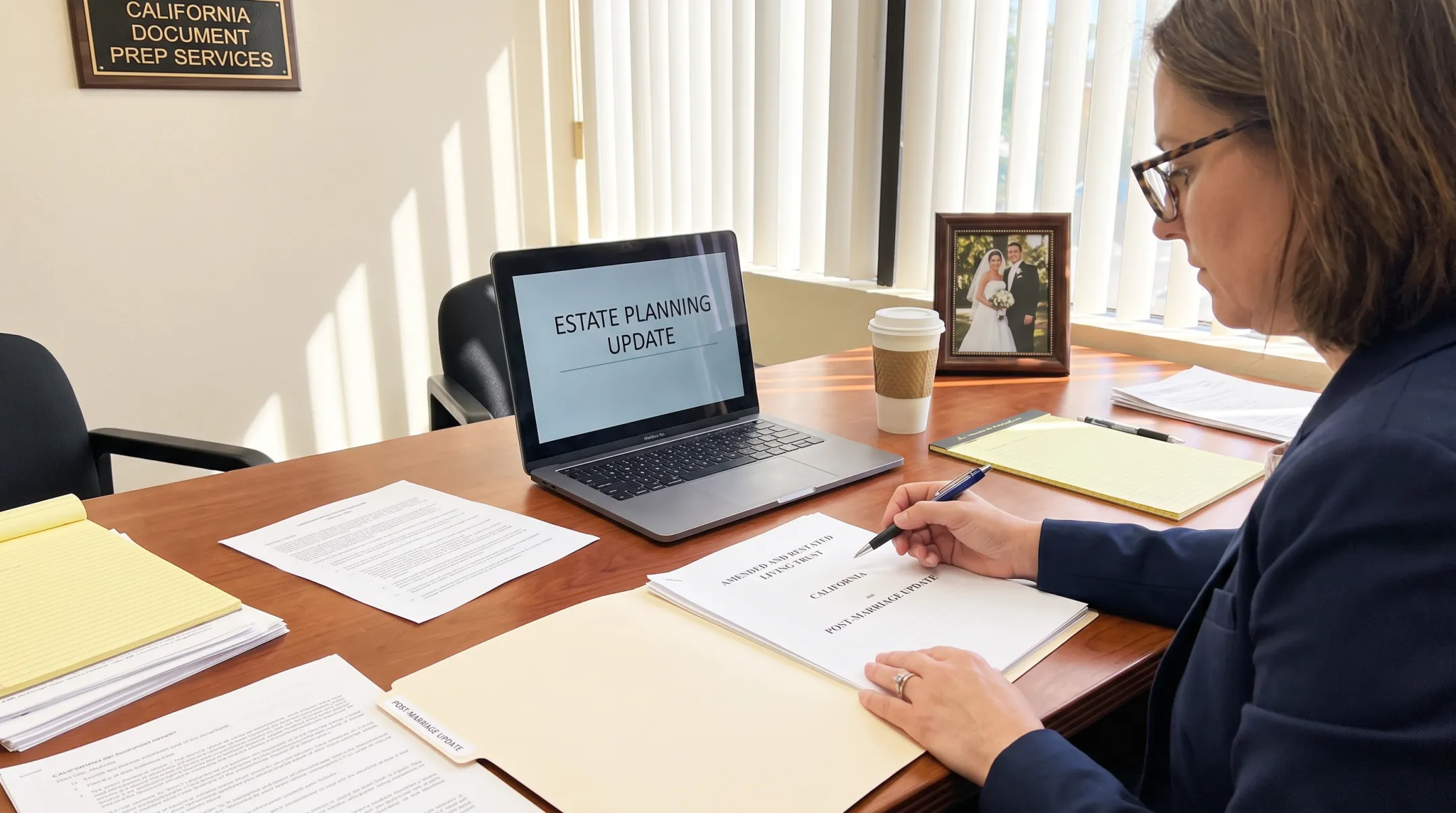 HomeTrust document preparation service updating California living trusts after marriage
