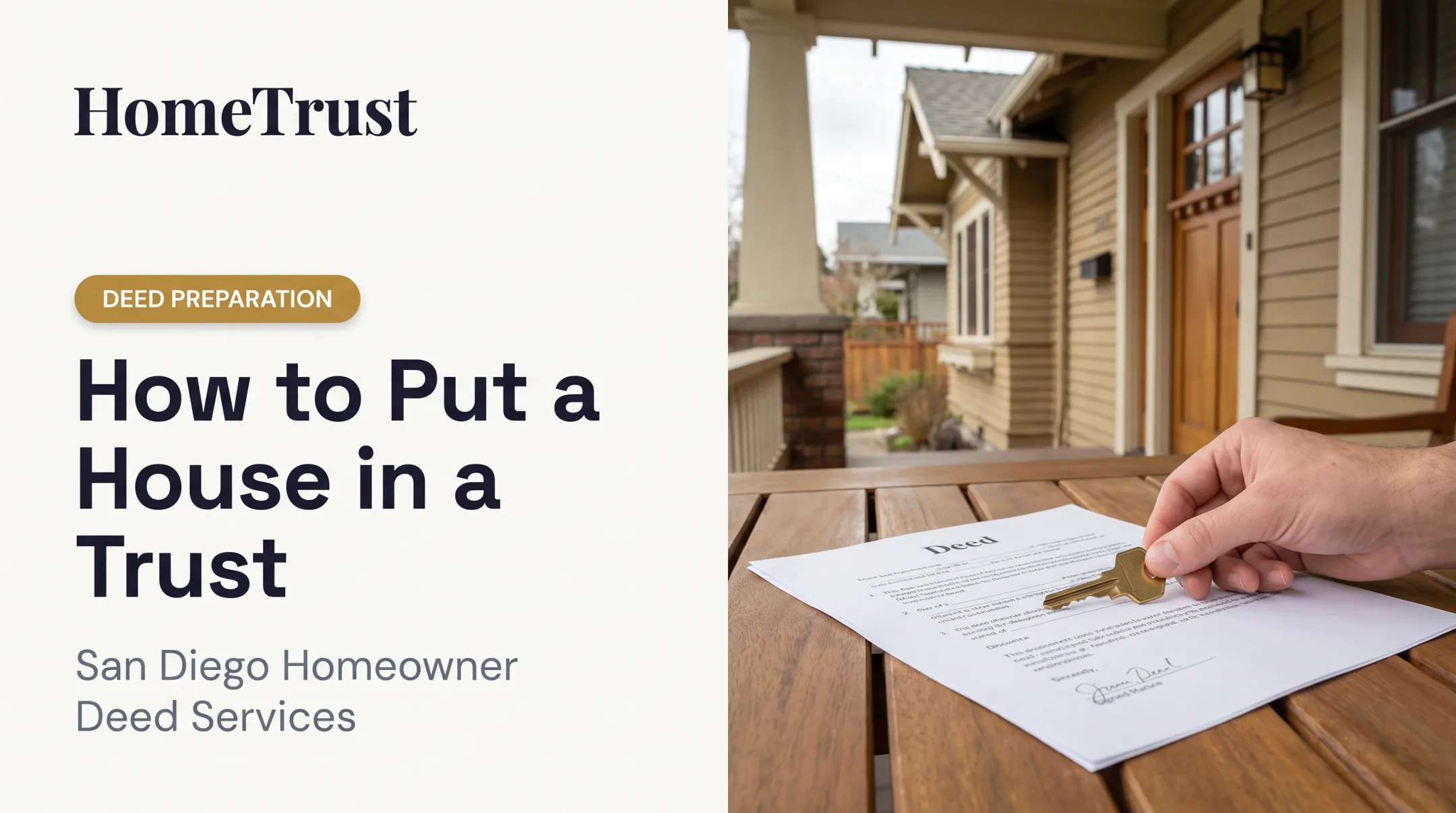 How to Put a House in a Trust