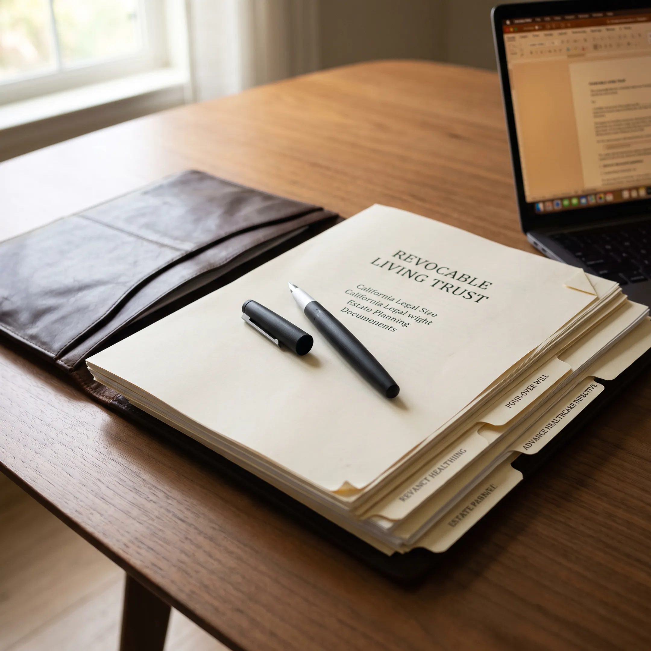 Estate planning documents prepared for a homeowner
