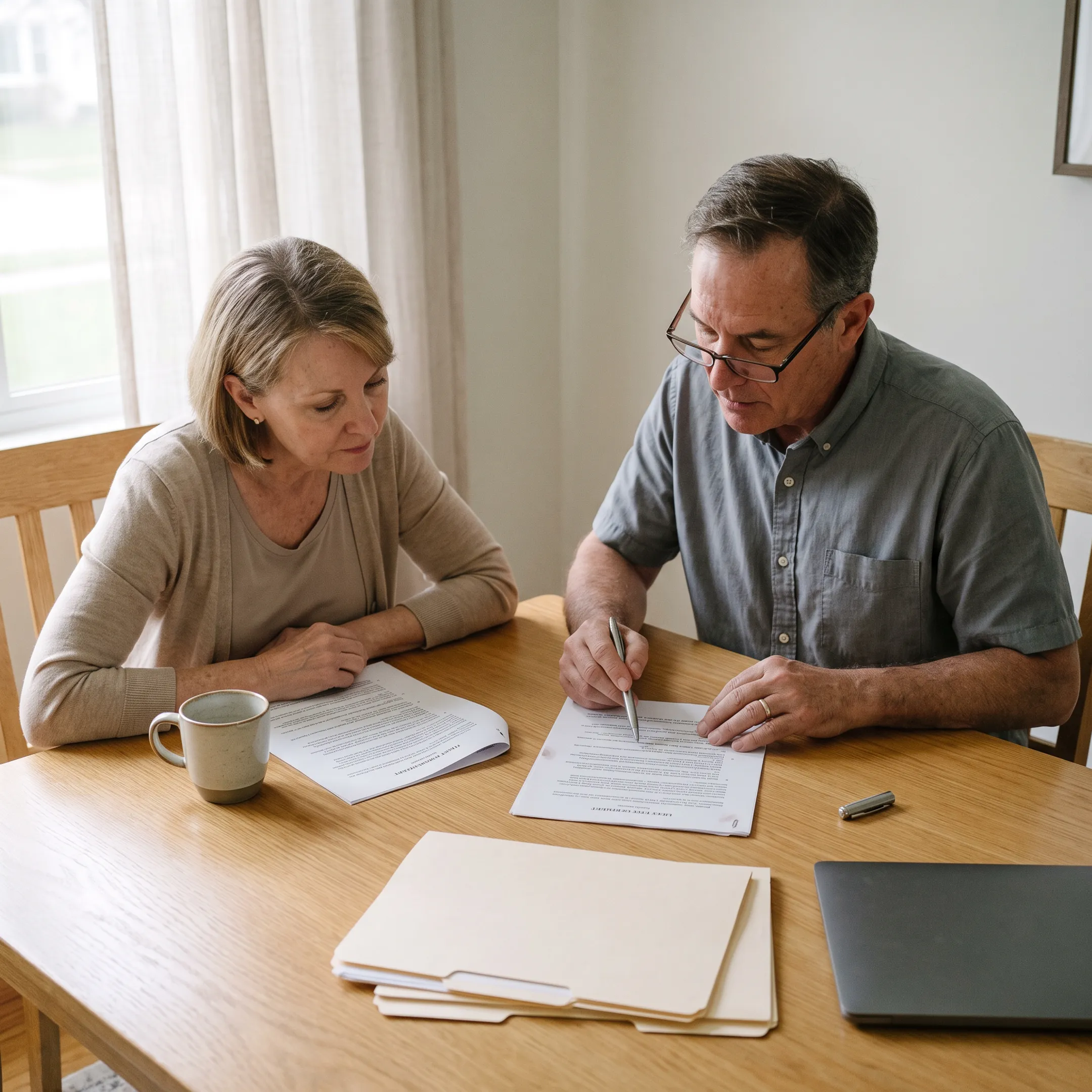 HomeTrust professional discussing living trust documents with a California homeowner
