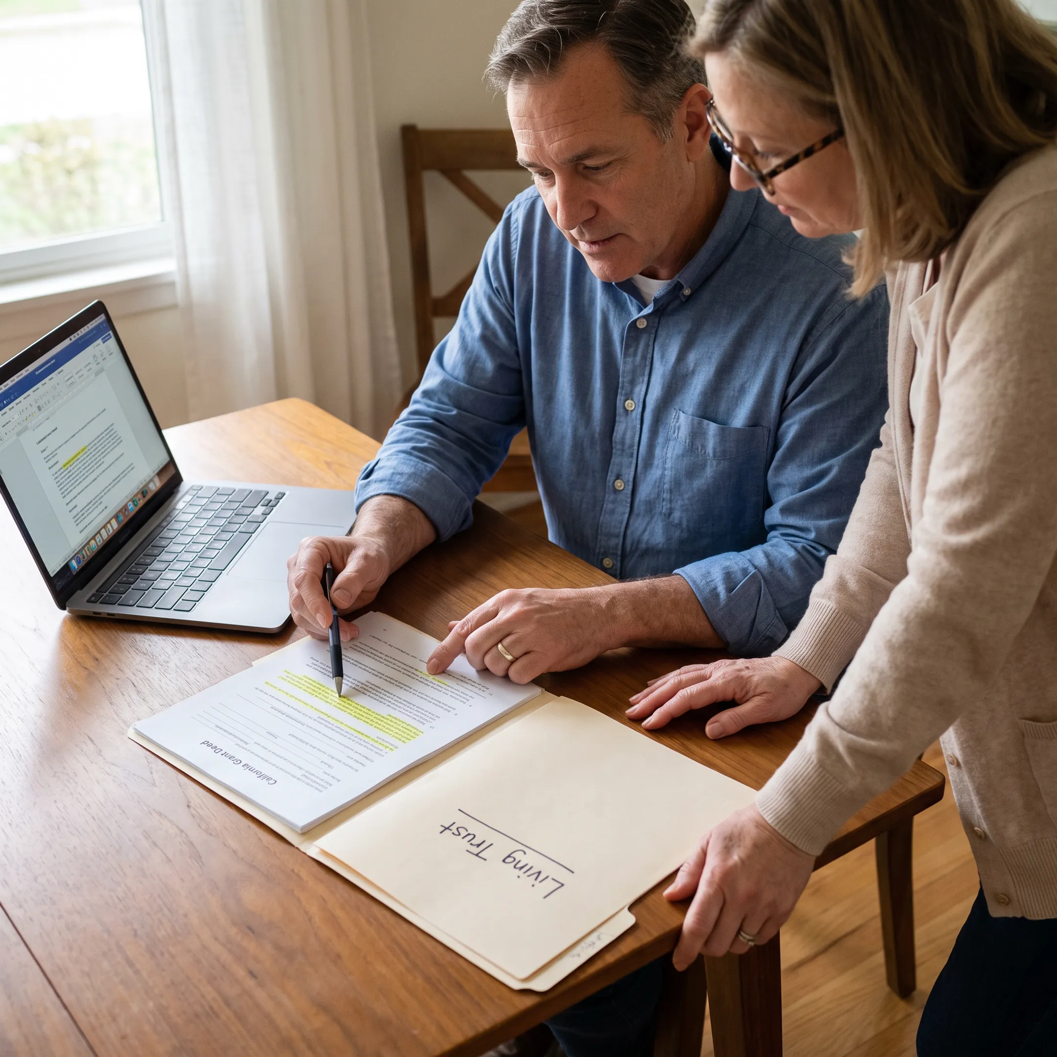 Deed transfer documents prepared for trust funding