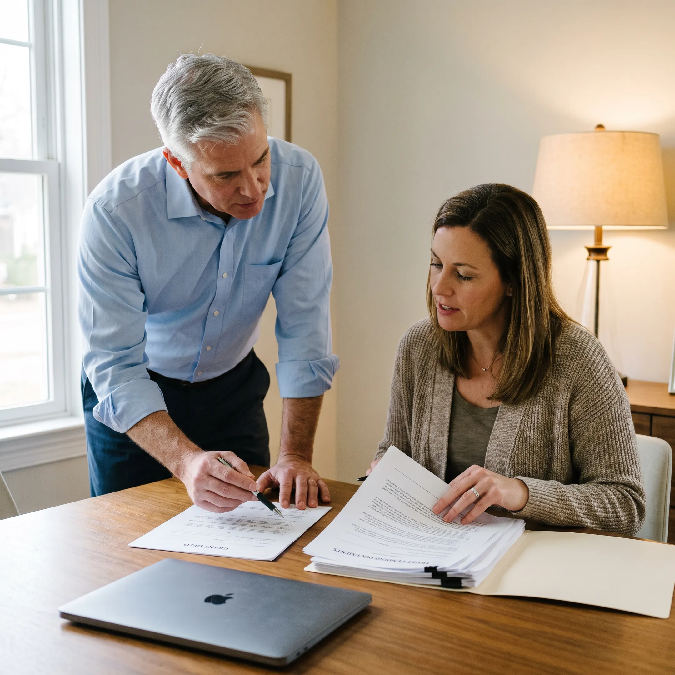 HomeTrust professional reviewing a California grant deed