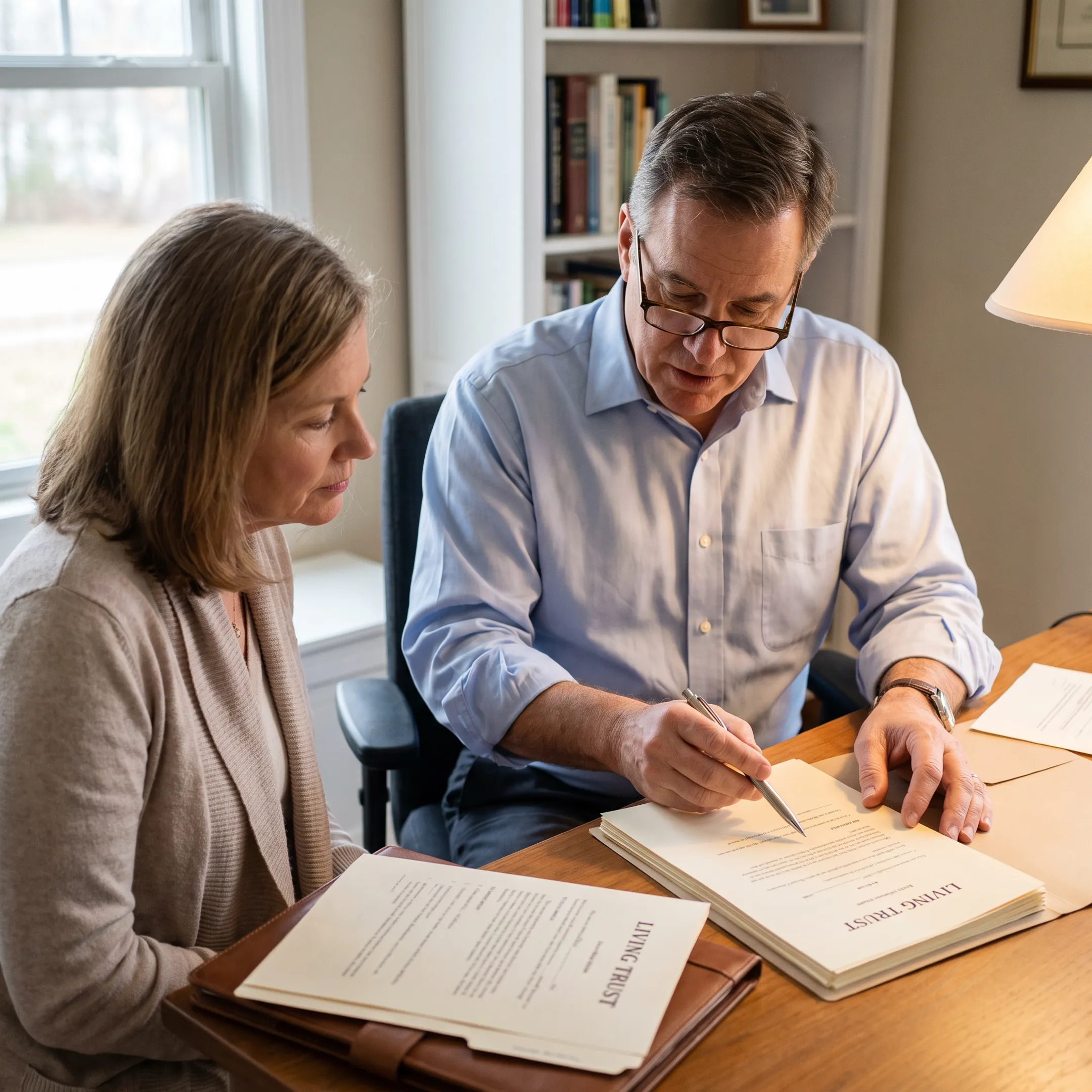 Estate planning consultation with a document preparation professional