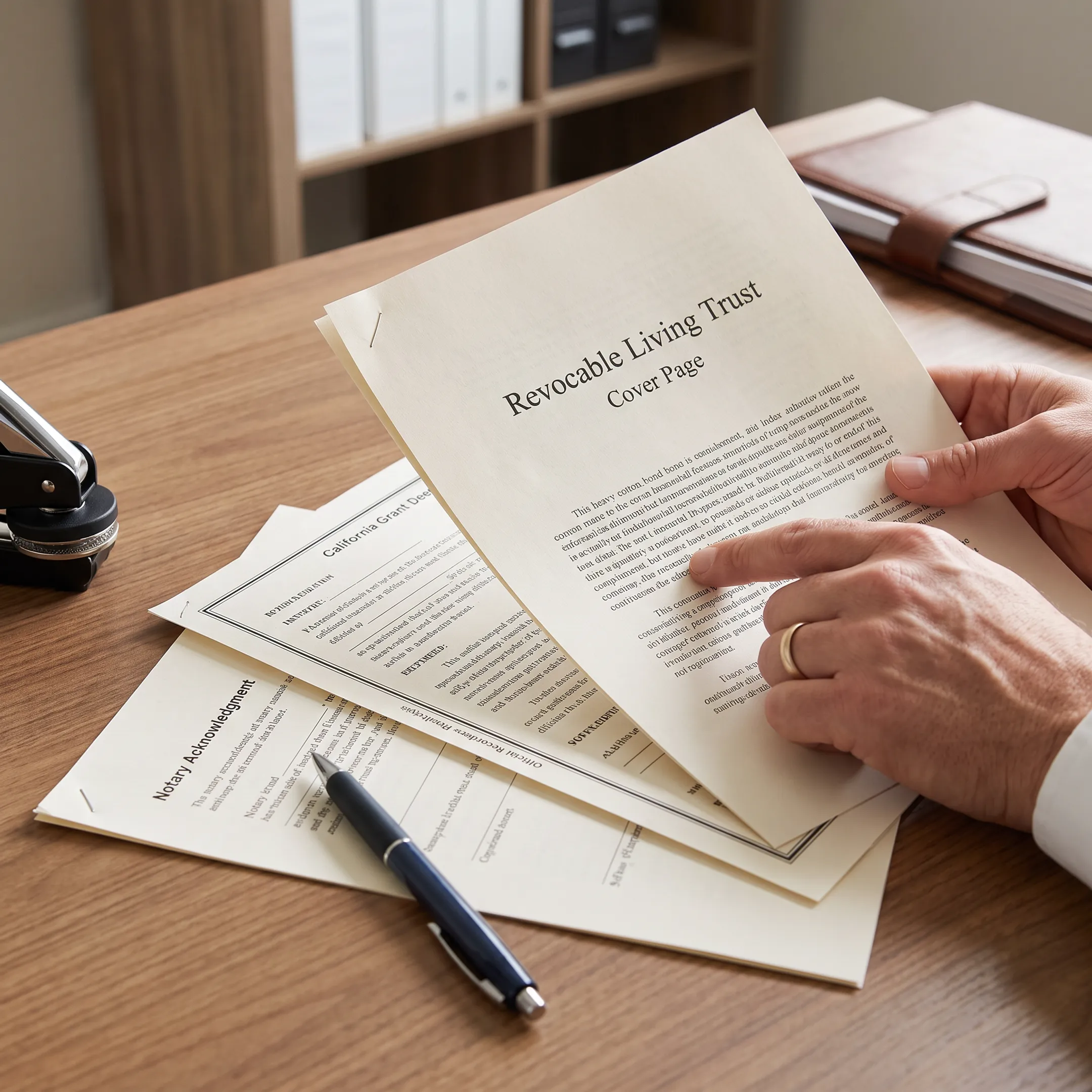 California deed documents prepared for County Recorder filing