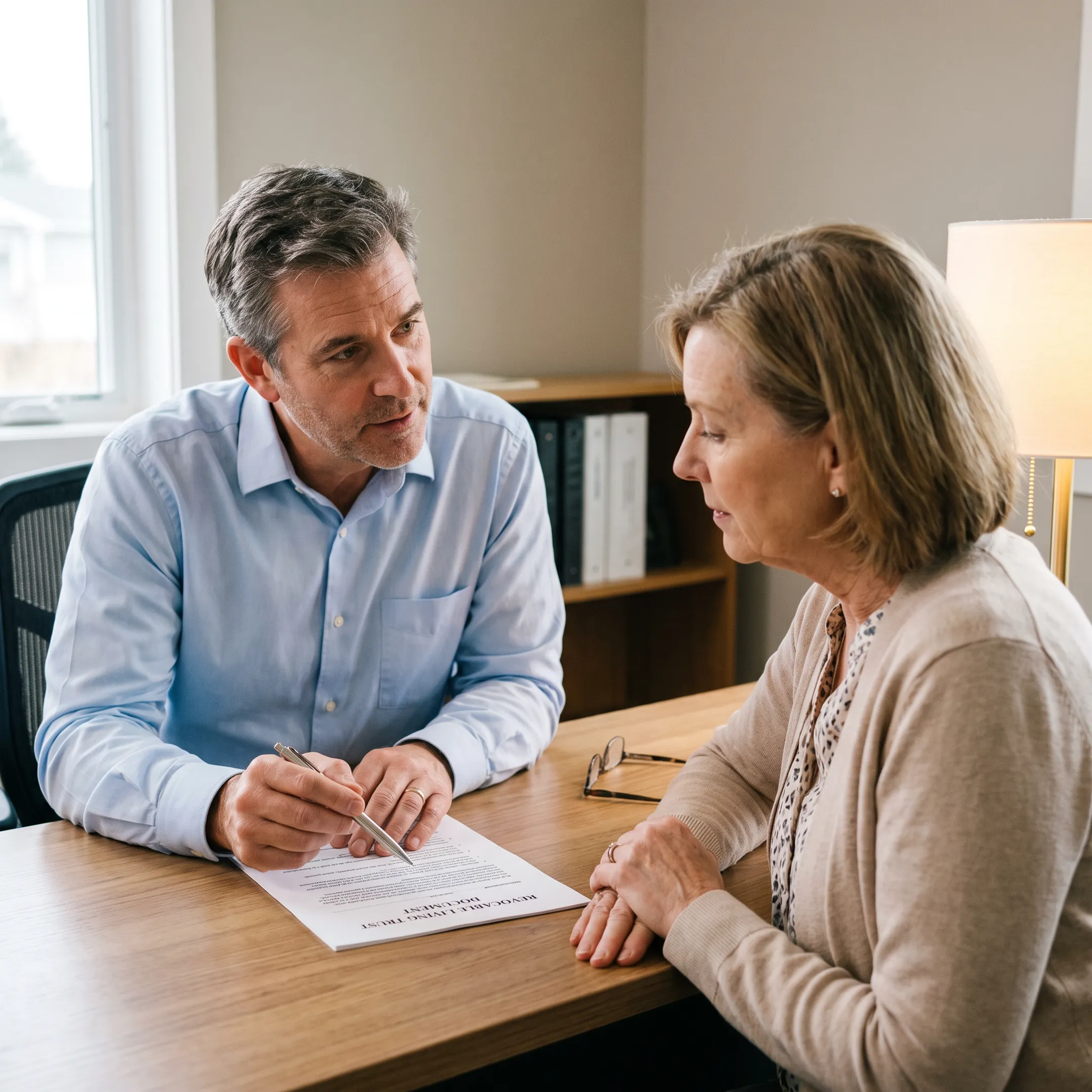 HomeTrust professional preparing a California revocable living trust online