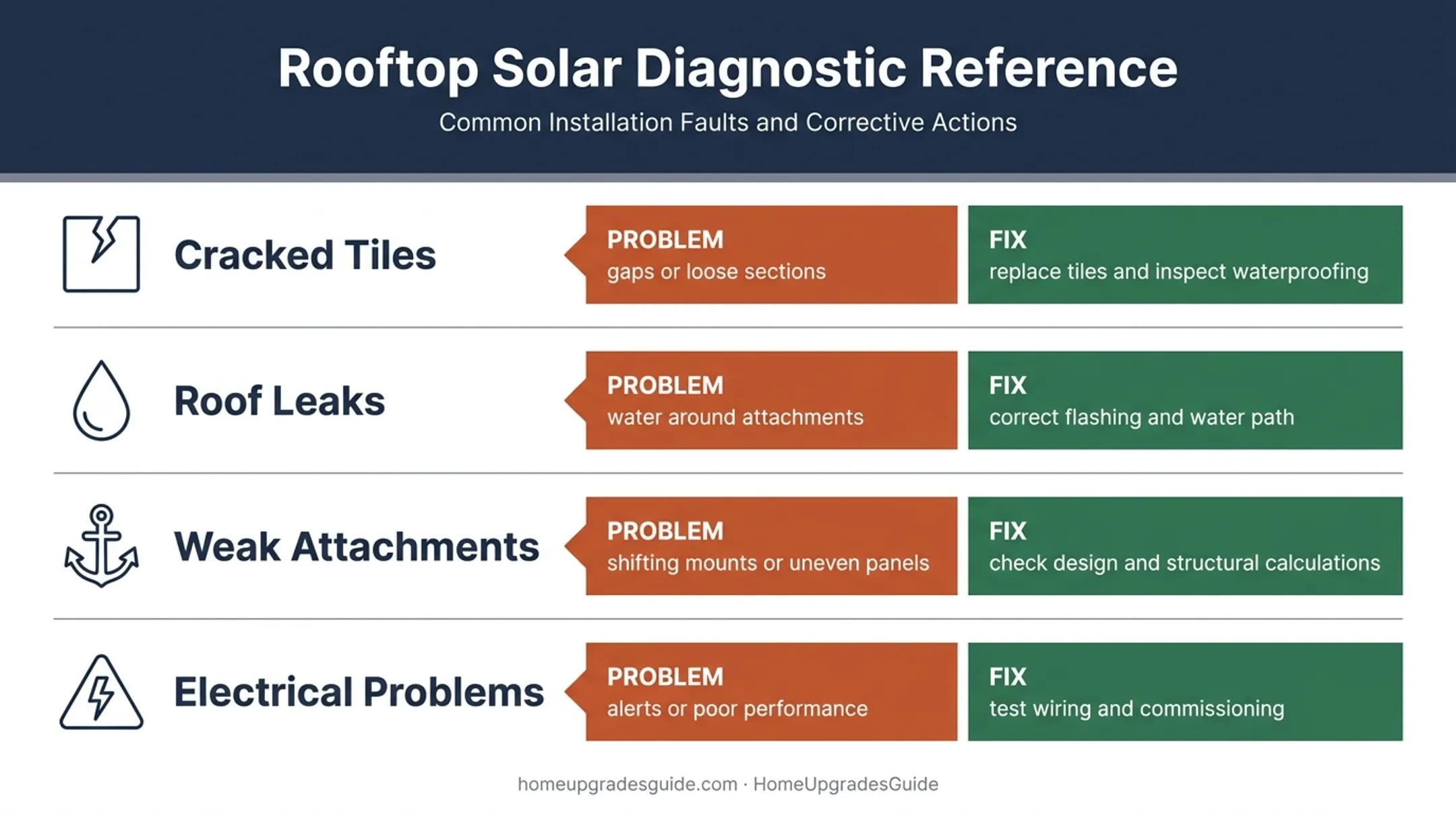 Four common tile roof solar installation problems and fixes