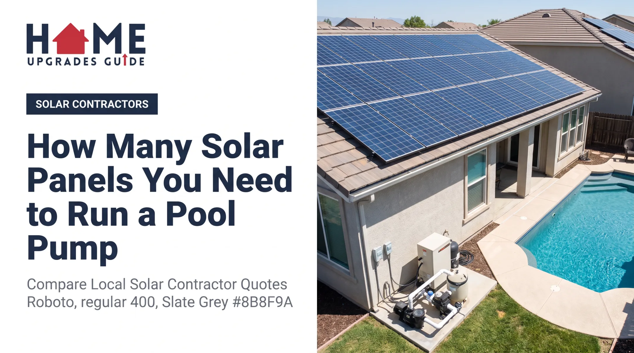 How Many Solar Panels You Need to Run a Pool Pump