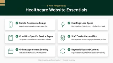 Six non-negotiable healthcare website requirements checklist for patient acquisition