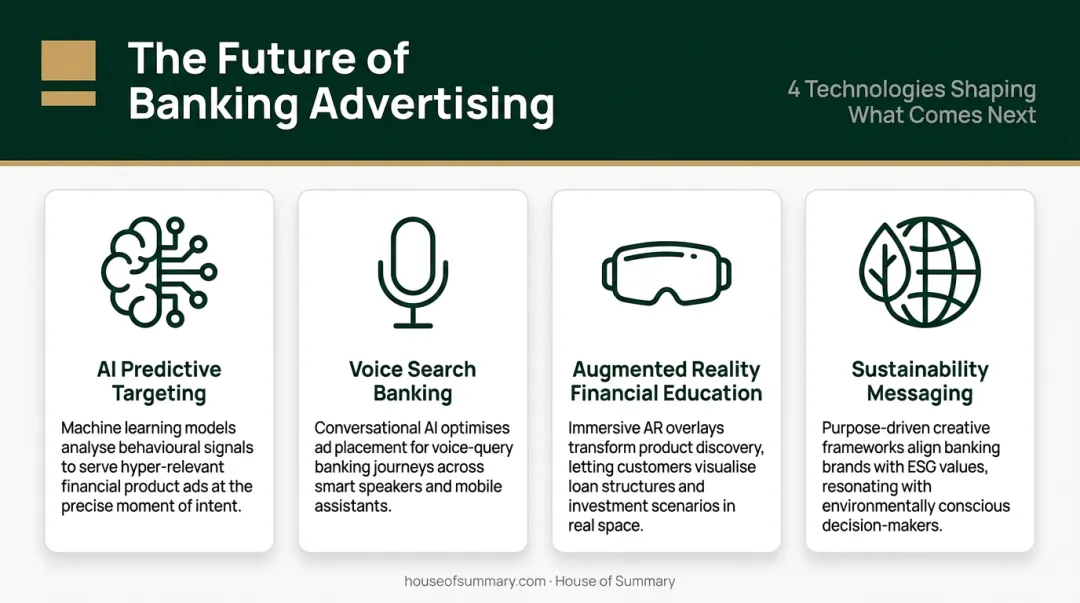 Four emerging banking advertising technology trends predicted for 2025 to 2028 timeline