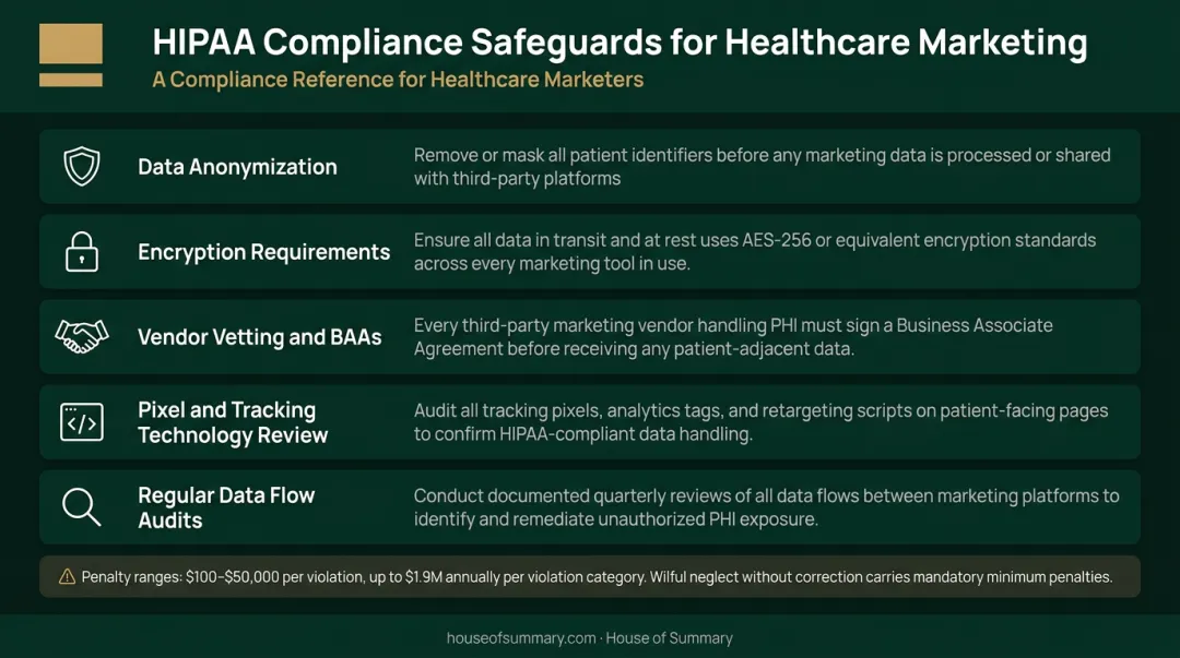 HIPAA healthcare marketing compliance safeguards checklist five key requirements