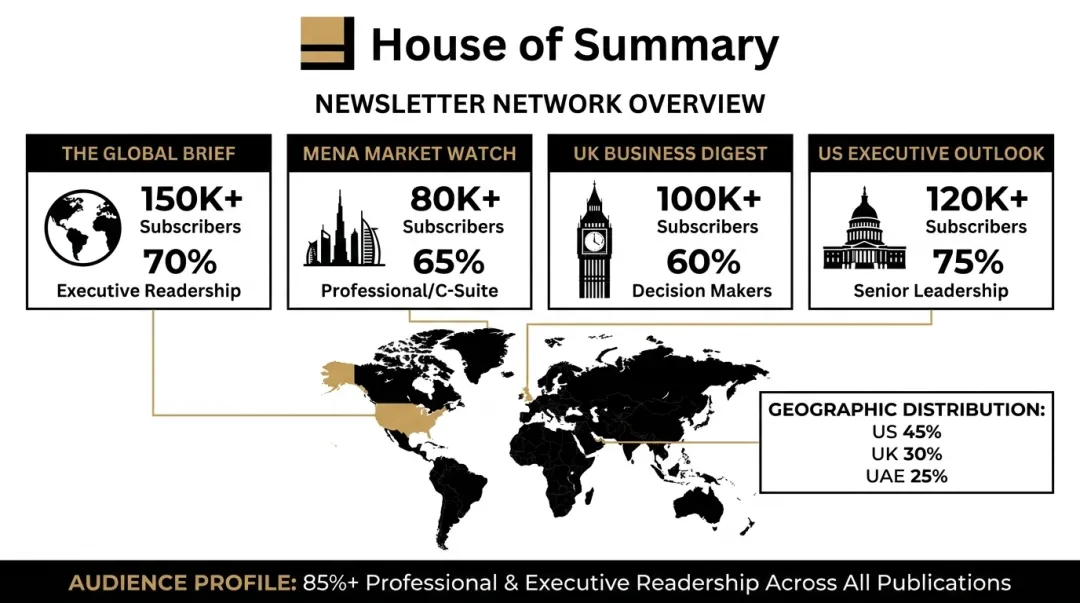 House of Summary newsletter network audience demographics and global subscriber reach
