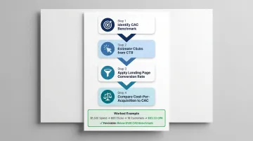 Four-step newsletter ad ROI calculation framework with worked example breakdown