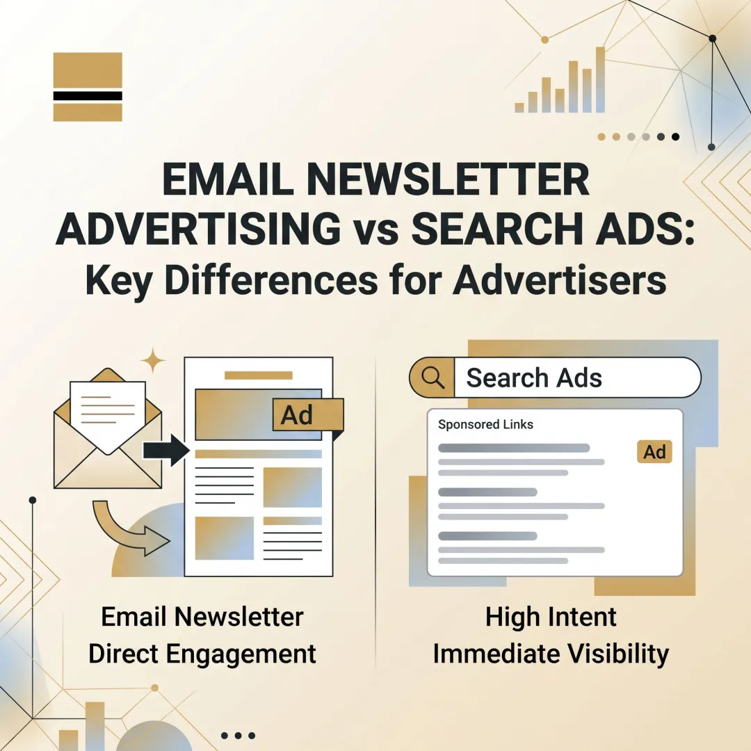 Email Newsletter Advertising vs Search Ads: Key Differences for Advertisers