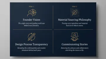 Four-pillar narrative content framework for luxury D2C brands without heritage