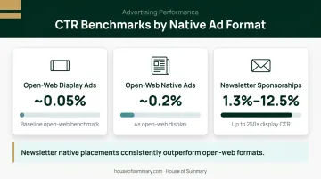 Native advertising CTR benchmark comparison across three ad format types