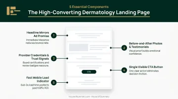 Five essential elements of a high-converting dermatology landing page layout