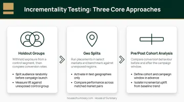 Three incrementality testing methods for sponsored content attribution lag measurement