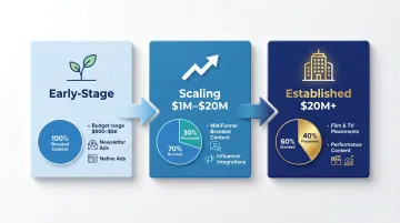 D2C brand growth stage strategy framework for choosing branded content versus product placement
