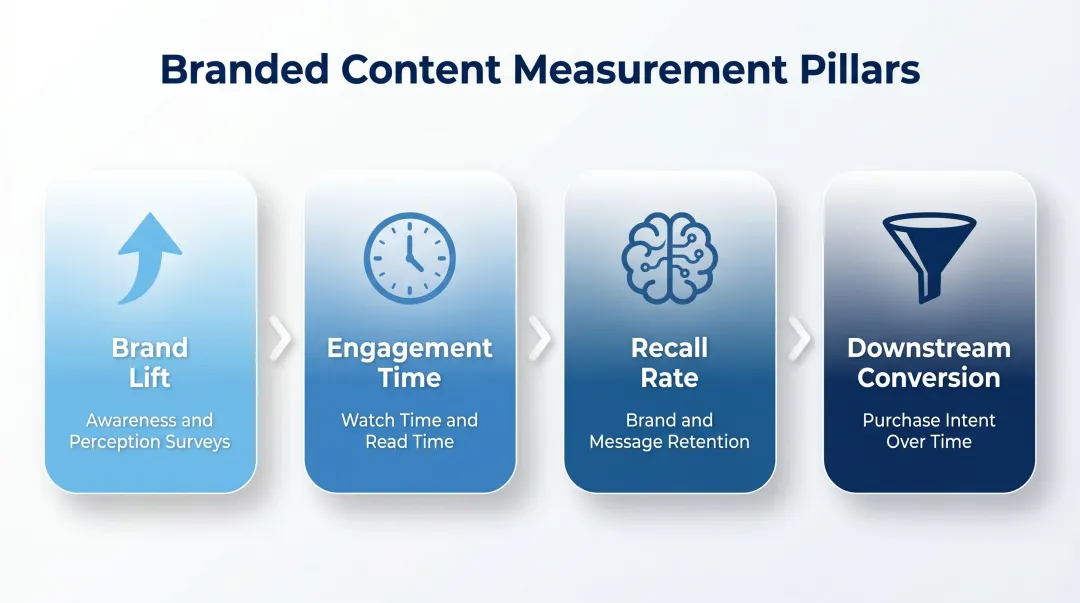 Four branded content success metrics framework beyond clicks and impressions