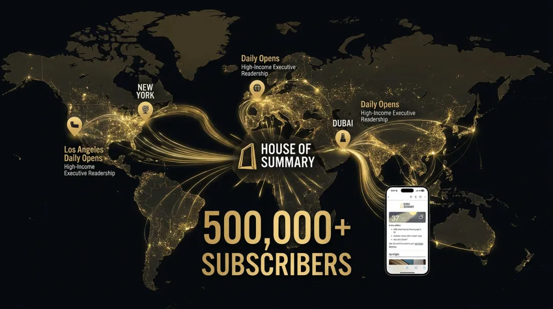 House of Summary newsletter network reach metrics across major global metropolitan markets