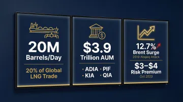 Middle East energy and sovereign wealth fund key statistics data visualization infographic