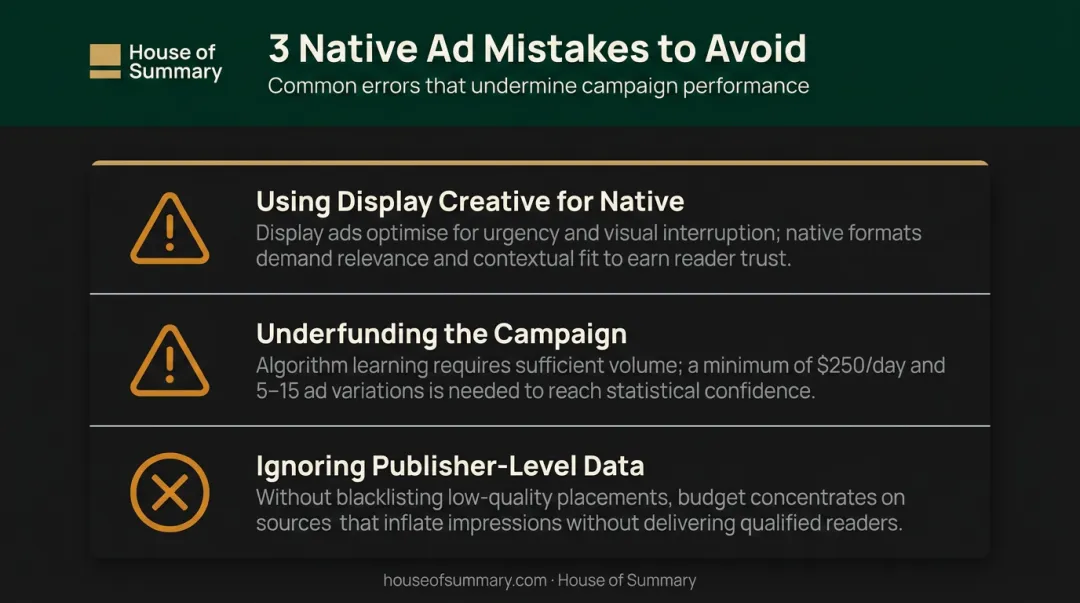 Three most common native advertising self-serve platform mistakes and how to avoid them