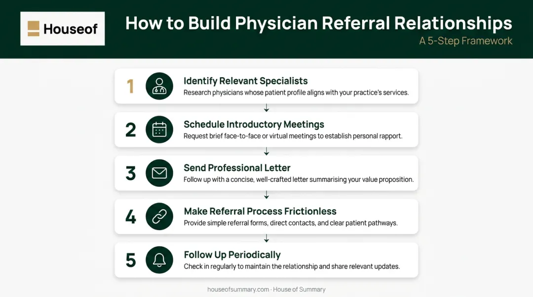 Five-step physician referral relationship building process for dietitians