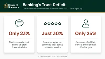 Three consumer banking trust gap statistics from Accenture 2023 global study
