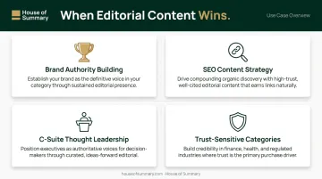 Four editorial content use cases for building brand authority and SEO trust