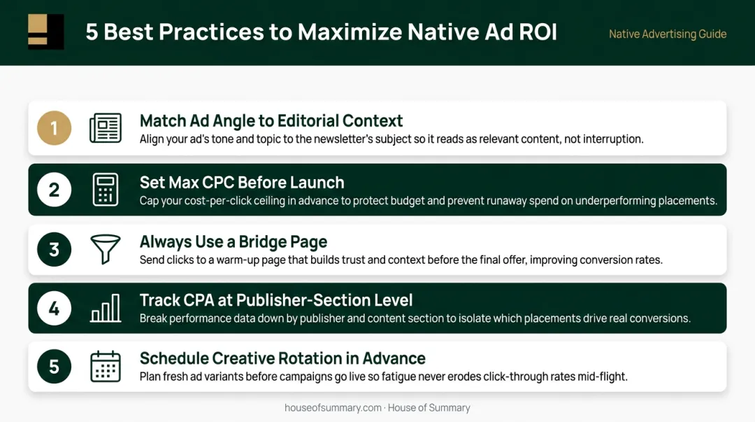 Five native affiliate ad best practices to maximize ROI and campaign performance