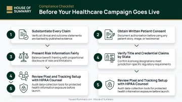 Five-step responsible healthcare advertising compliance checklist before campaign launch